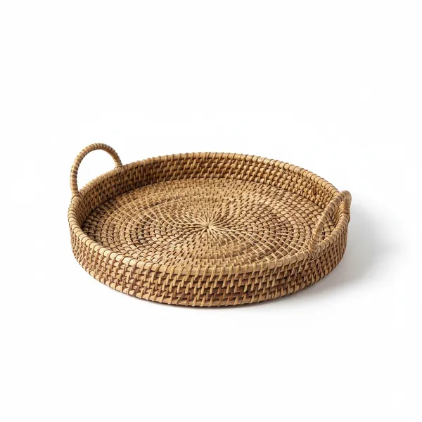 CANVAS Home Woven Rattan Serving Tray