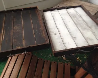 Frontgate Outdoor Decorative Teak Tray image 2