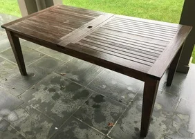 Frontgate Outdoor Decorative Teak Tray image 3