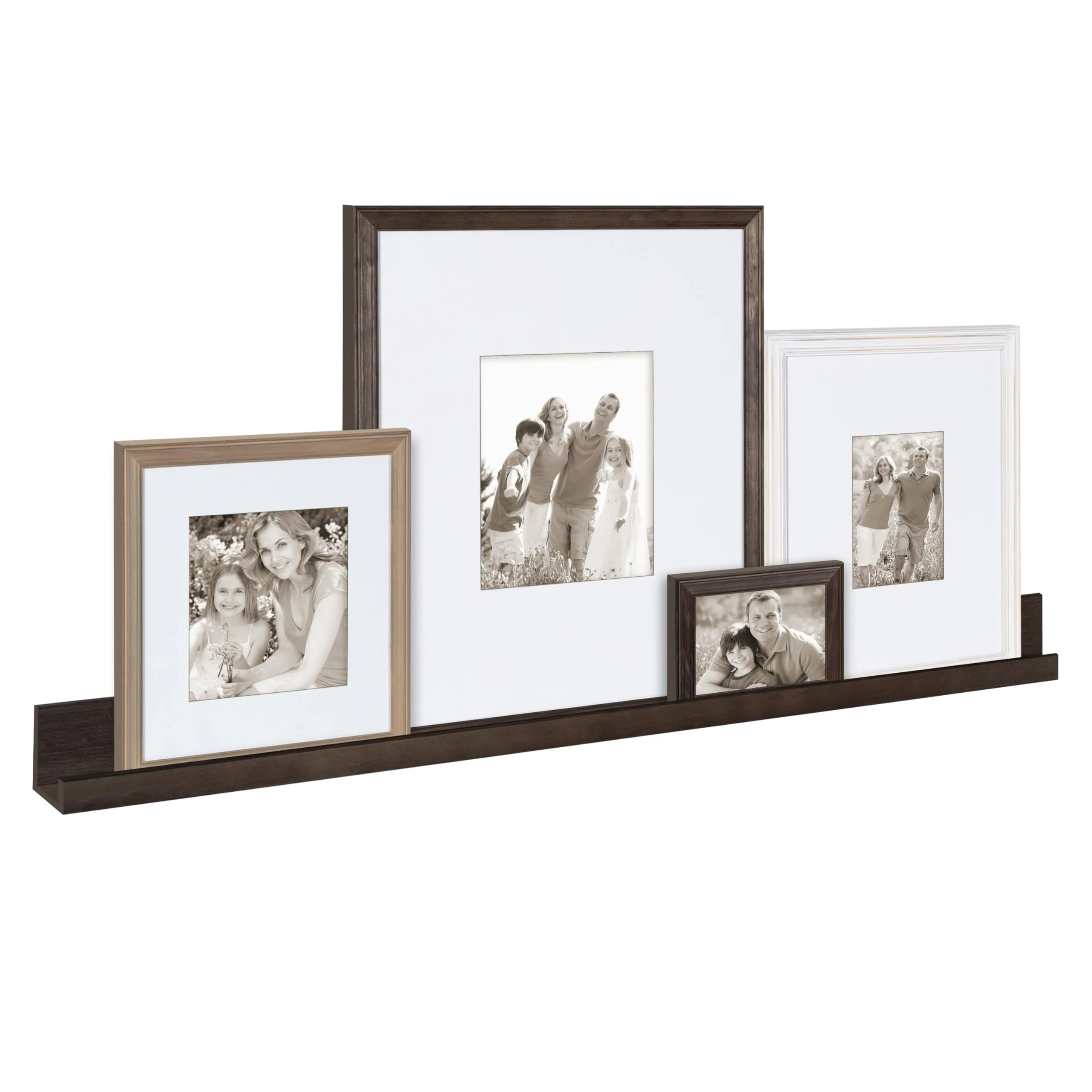 Kate and Laurel Sylvie Acacia Wood Gallery Frame Set image 2