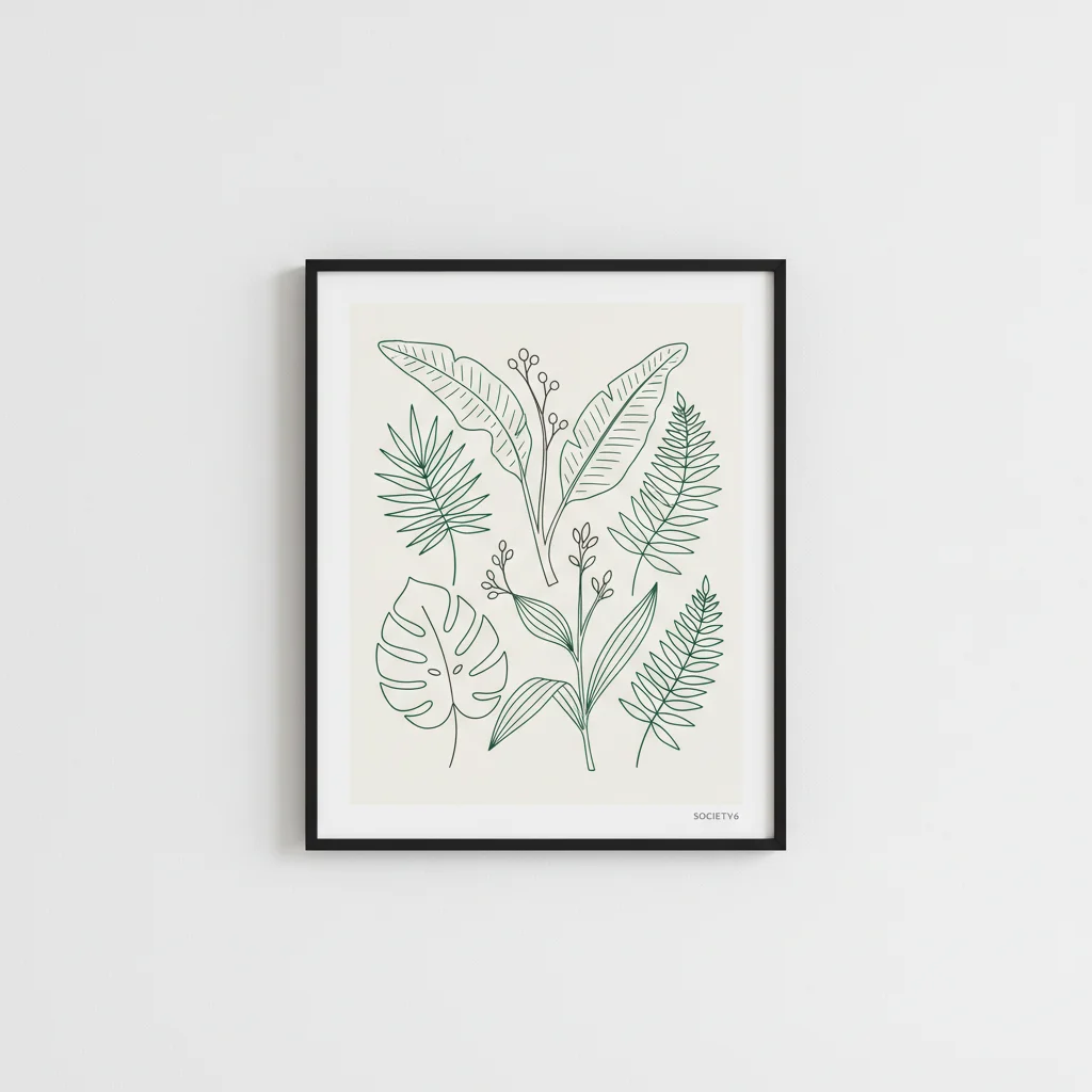 Society6 Abstract Botanical Wall Art Print
