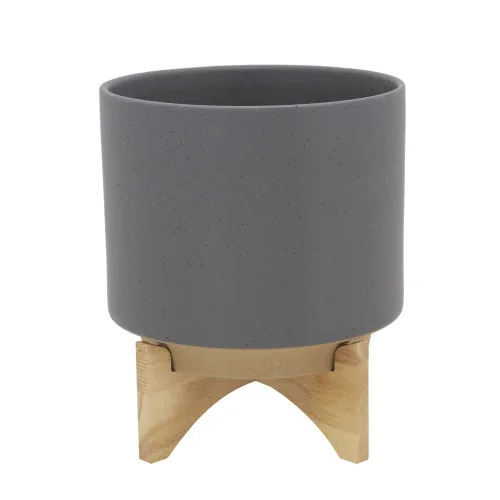 Terrain Matte Speckled Ceramic Planter Large image 2