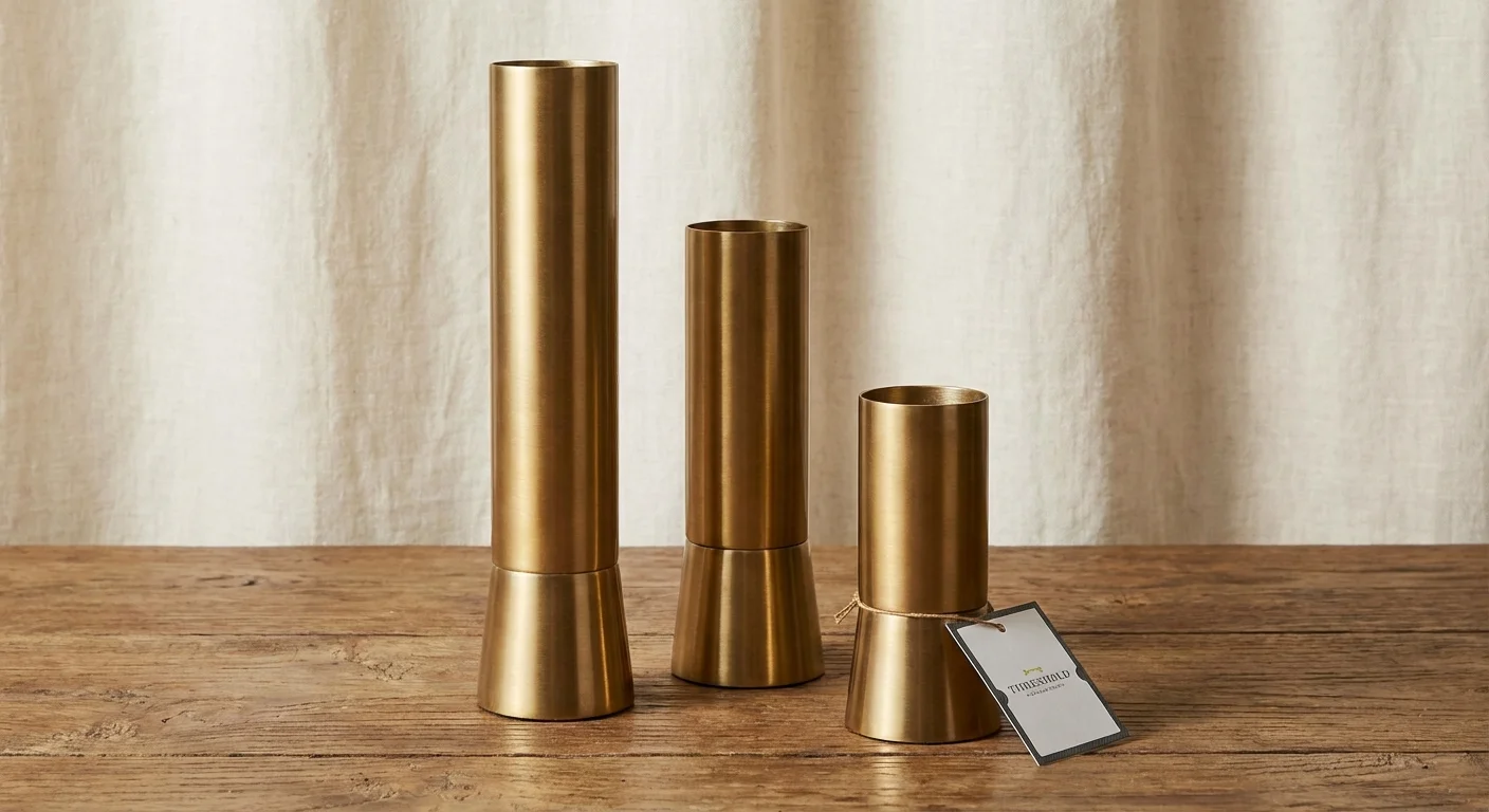 Threshold Brass Candle Holder Set of 3