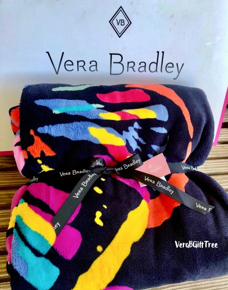 Vera Bradley Iconic Throw Blanket Butterfly Flutter image 2