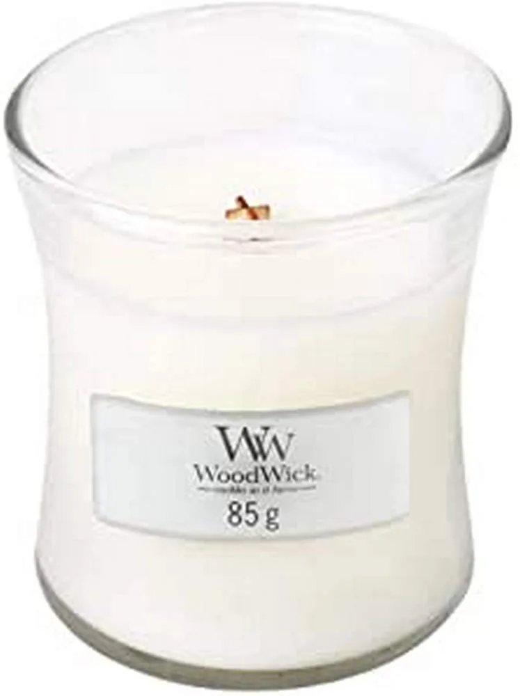 WoodWick Ellipse Candle White Teak image 2